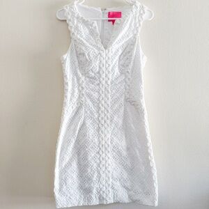 Lilly Pulitzer Eyelet Pattern Shift Sleeveless Dress